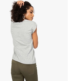 tee-shirt femme coupe large avec inscription gris t-shirts manches courtes8907801_3