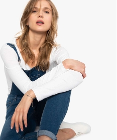 tee-shirt femme a manches longues contenant du coton bio blanc8914801_2