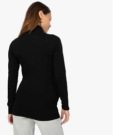 tee-shirt de grossesse a col roule en coton biologique noir t-shirts manches longues8916101_3