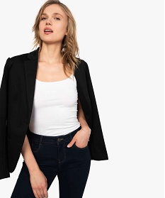 GEMO Débardeur uni à fines bretelles femme blanc standard