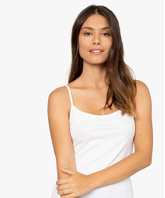 debardeur femme uni a fines bretelles avec du coton bio blanc8919301_2