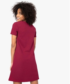 robe femme coupe trapeze a manches courtes rouge robes8921801_3