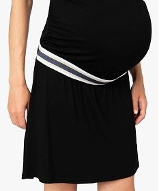 robe de grossesse fluide a taille elastiquee noir8922001_2