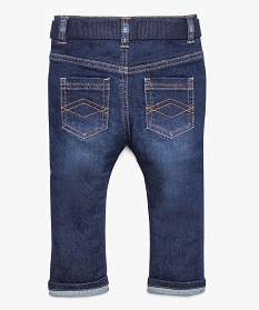 jean bebe garcon avec ceinture a boucle - lulu castagnette bleu jeans8924201_2