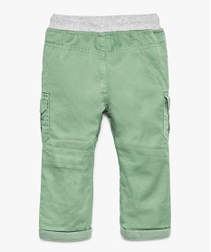 pantalon coupe cargo double avec taille elastique bebe garcon vert pantalons8925701_2