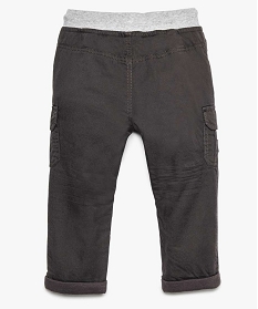 pantalon coupe cargo double avec taille elastique bebe garcon gris pantalons8926001_2