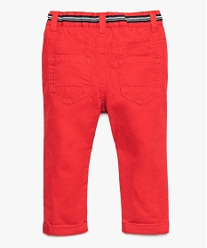 pantalon bebe garcon raye a la taille – lulu castagnette rouge pantalons8926101_2