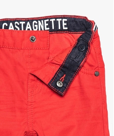 pantalon bebe garcon raye a la taille – lulu castagnette rouge pantalons8926101_3
