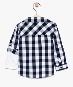 chemise a carreaux avec capuche amovible garcon - lulucastagnette imprime  chemises promos