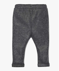 pantalon bebe garcon en feutre a taille elastiquee gris8929301_2