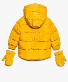 doudoune bebe garcon avec moufles en polyester recycle jaune8930201_3
