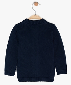 gilet bebe garcon zippe en maille fantaisie bleu8931601_4