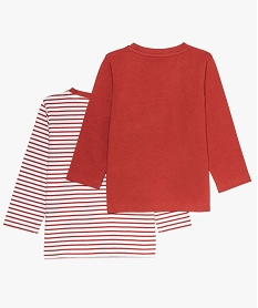 tee-shirt bebe garcon (lot de 2) col tunisien en coton bio orange8934101_4