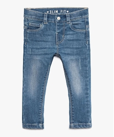 GEMO Jean coupe slim composé de matières recyclées  bébé fille Gris