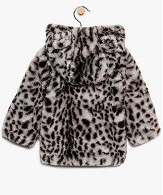 manteau bebe fille poilu a motif leopard gris8941901_3