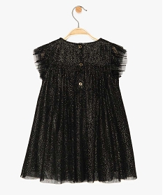 robe bebe fille en tulle a pois dorees et doublure brillante noir robes8943601_2