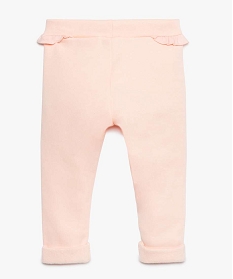 pantalon bebe fille chaud a motif et taille elastiquee rose leggings8944201_3