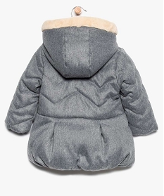manteau bebe fille douillet et chic en polyester recycle gris8945001_3