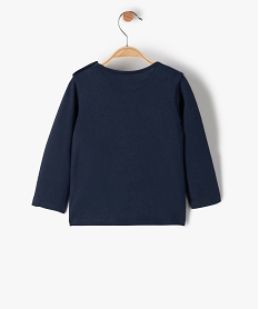 tee-shirt bebe fille manches longues avec motifs et inscriptions bleu8948801_3