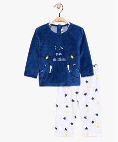pyjama bebe 2 pieces avec motif etoiles et ourson bleu8951701_1