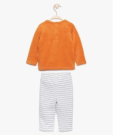 pyjama bebe garcon 2 pieces avec motif renard orange8951801_2