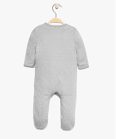 pyjama bebe zippe en coton biologique motif girafe gris pyjamas ouverture devant8952601_2