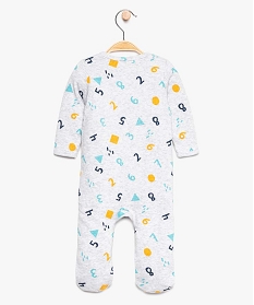 pyjama bebe zippe en jersey de coton bio imprime gris8952701_2
