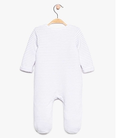 pyjama bebe boutonne double polaire blanc8952801_2
