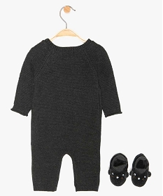ensemble bebe garcon (2 pieces)   pyjama chaussons en pochette gris8953301_2