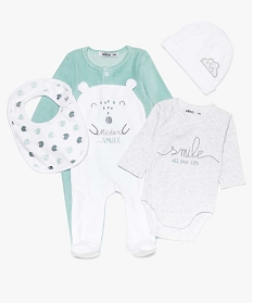 ensemble bebe garcon 4 pieces motif herisson blanc8953701_1