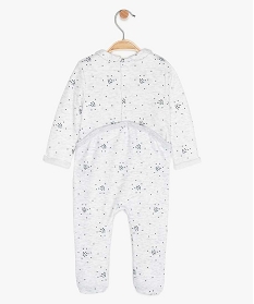 pyjama bebe fille en jersey duveteux a pois gris8956801_2
