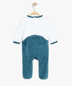 pyjama bebe garcon en velours motif pingouin bleu8956901_2