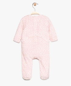 pyjama bebe en velours a motif leopard avec broderies chats gris8957301_2
