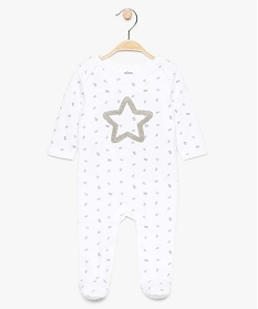 pyjama bebe en coton a motif all over et broderie blanc8957801_1
