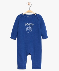 pyjama bebe garcon sans pieds en coton bio bleu8958201_1