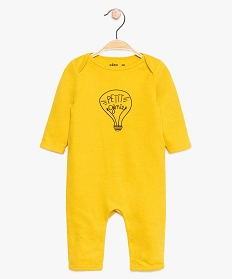 pyjama bebe garcon sans pieds en coton bio jaune8958301_1