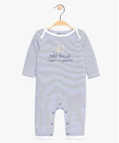 pyjama bebe garcon sans pieds en coton bio blanc8958401_1