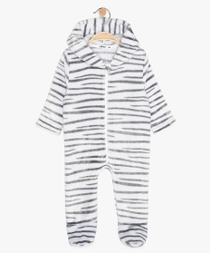 combinaison bebe zippee motif zebre blanc8959201_1
