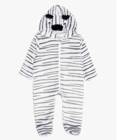 combinaison bebe zippee motif zebre blanc8959201_2