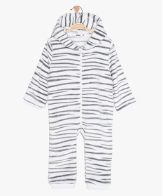 combinaison bebe zippee motif zebre blanc8959301_1