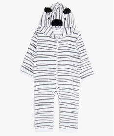 combinaison bebe zippee motif zebre blanc8959301_2