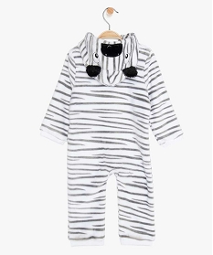 combinaison bebe zippee motif zebre blanc8959301_3