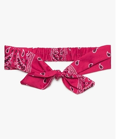 bandeau fille pour les cheveux aspect bandana rose autres accessoires fille8976301_1