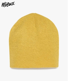 GEMO Bonnet fille uni en polyester recyclé Jaune