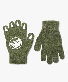 gants garcon avec motifs phosphorescents - jurassic world kaki standard8984201_1