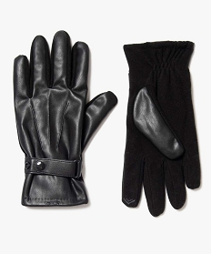 gants homme bi-matieres compatibles ecrans tactiles - isotoner noir8989701_1