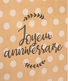 sac cadeau anniversaire en papier kraft recycle a pois brun accessoires cheveux8990401_2