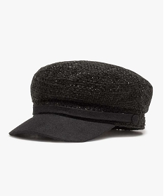 casquette de marin femme en tweed paillete noir autres accessoires8991201_1