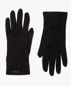 gants femme seconde peau en polaire stretch - isotoner noir autres accessoires8992201_1