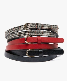 ceinture femme fine (lot de 3) a motif rouge autres accessoires9003101_1